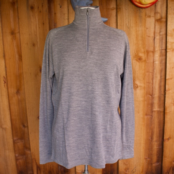 66 Degree North 100% Merino Wool Mens Grey Quarter Zip Neck Sweater Size L - Picture 1 of 15